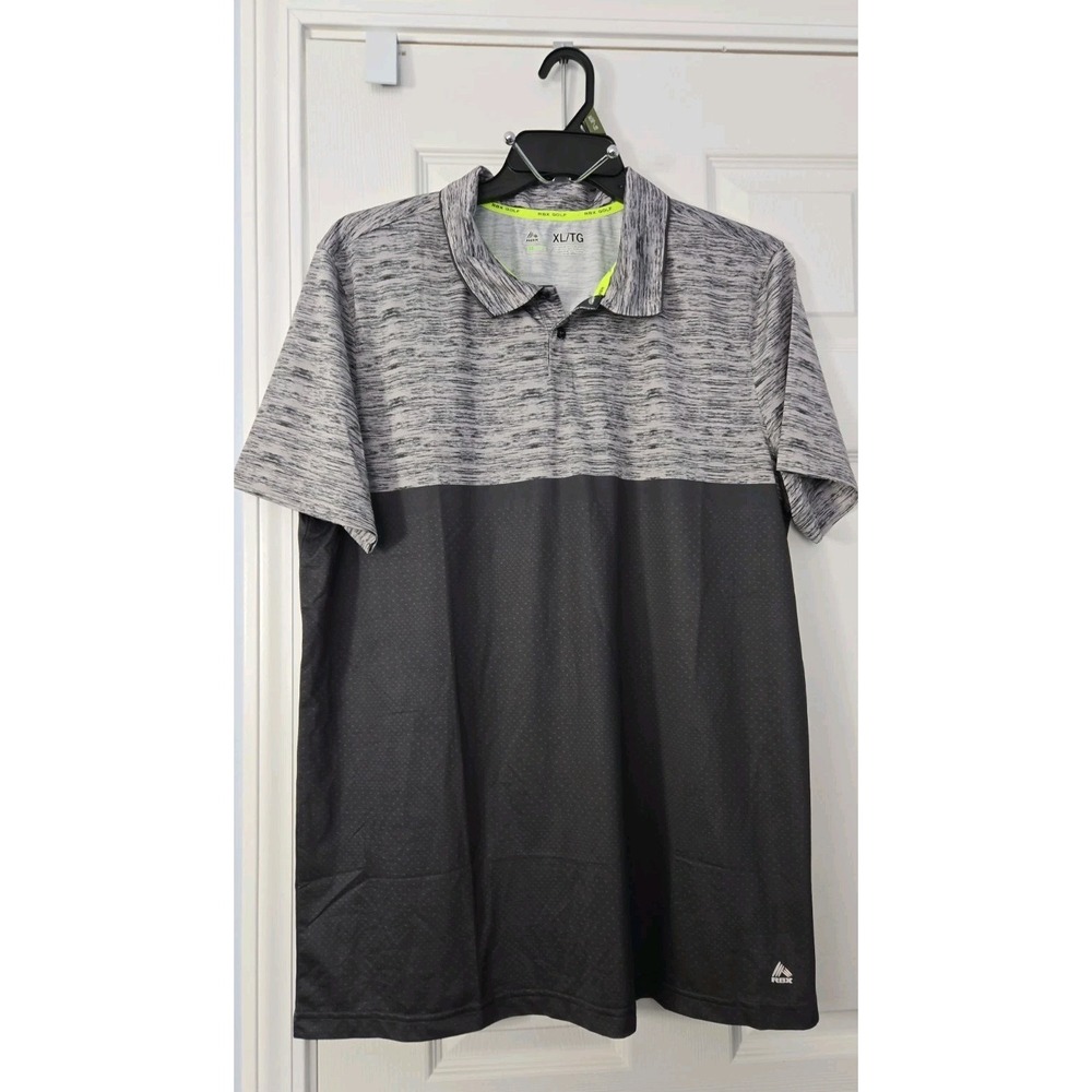 RBX Mens Golf Polo 3/4 Button Shirt Size XL Grey